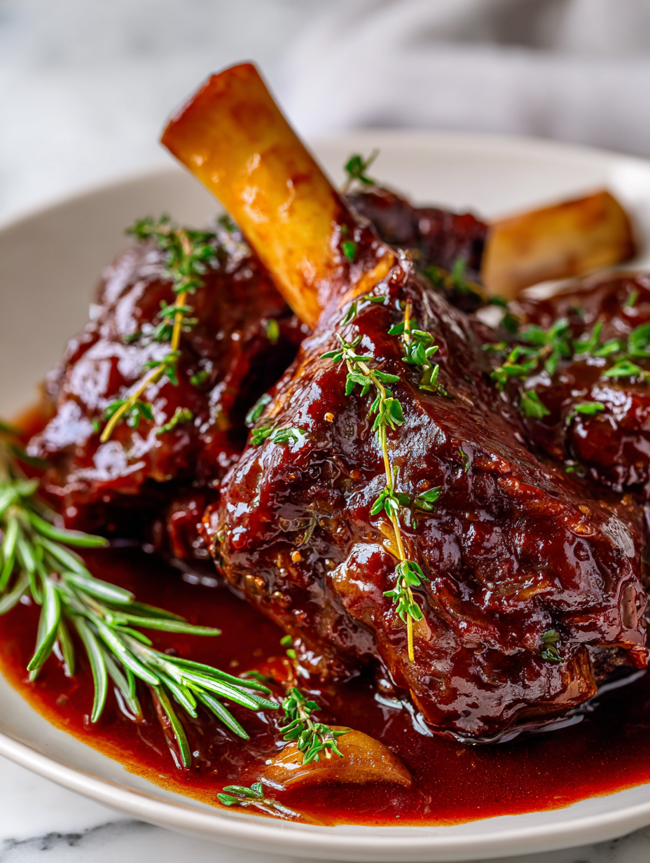 Lamb Shanks With Red Wine Sauce Recipe