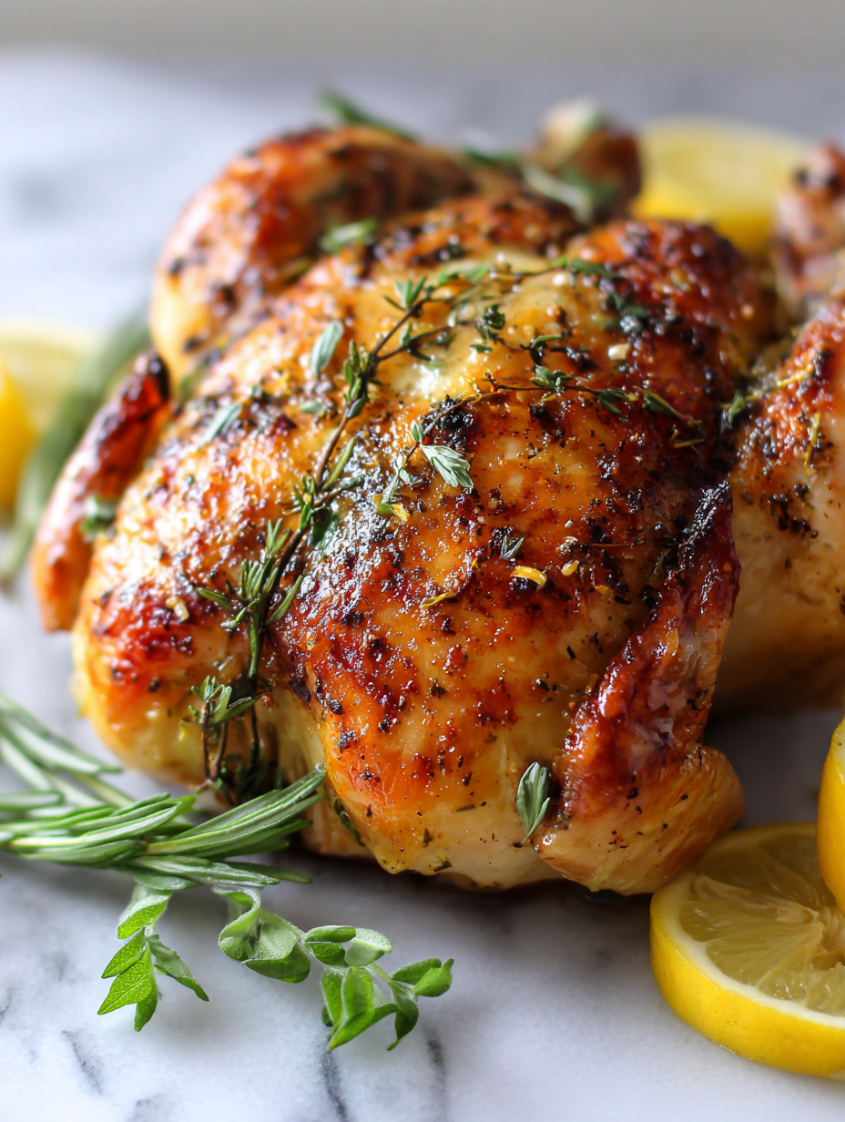 Roast Chicken With Lemon And Herbs Recipe